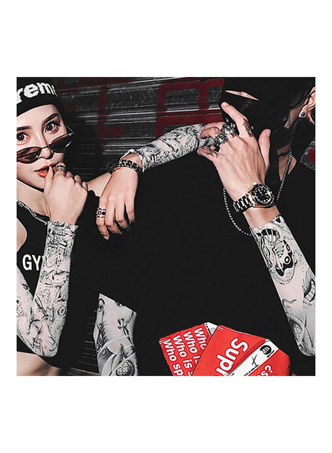 Halloween Tattoo Printed UV Protection Cooling Arm Sleeves 35*35*35cm