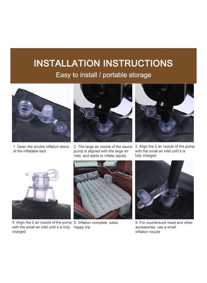 Car Travel  Inflatable Mattress with Two Air Pillows - Image 2