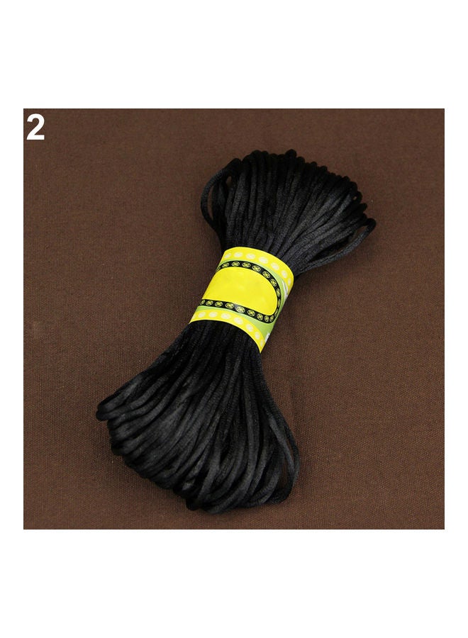 Rattail Satin Macrame Knitting Cord Black 20meter - Image 1
