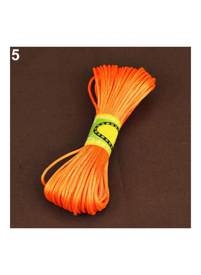 2 mm Rattail Satin Macrame Knitting Cord Orange 20meter - Image 1