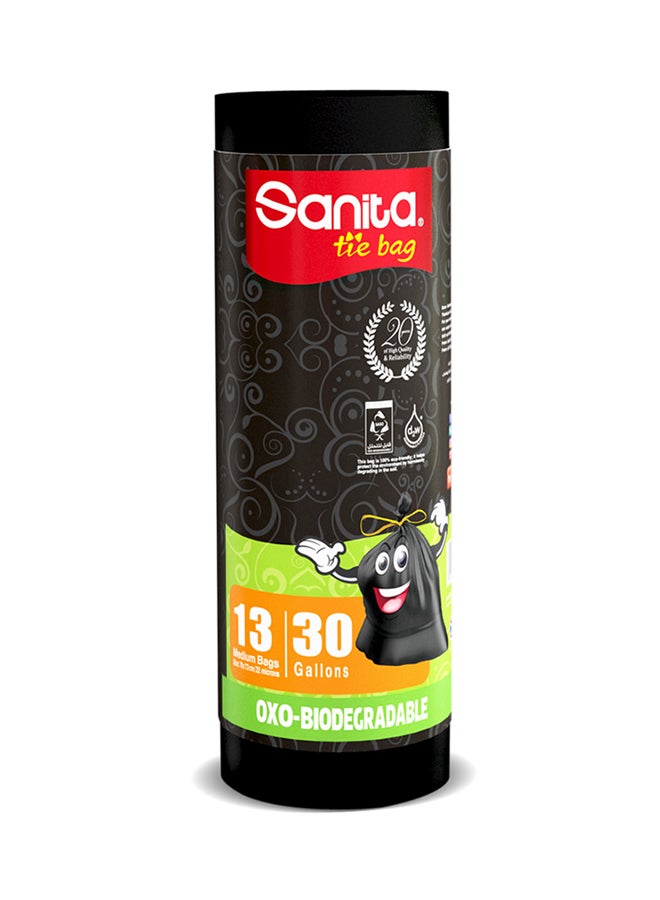 Sanita - Oxo Tie Biodegradable 13 Bags Black - Image 1