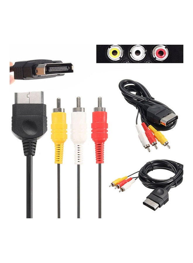 Generic - 1.8m Audio Video Composite AV Cable 3 RCA Home TV Wire Cord for Xbox Console - Image 1