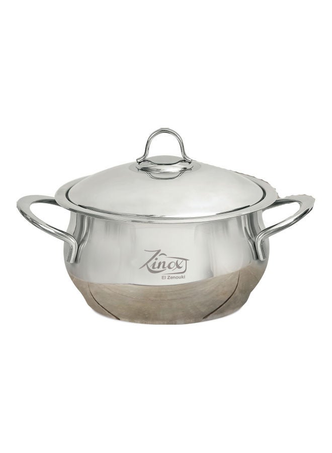 Curvy Stainless Steel Cooking Pot With Lid Silver 26cm - v1604236192/N41702431A_1