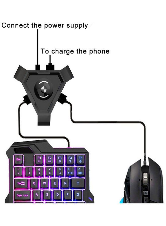 Triangle Phone Bluetooth Gaming Keyboard Mouse Converter Adapter for iOS Android- wireless