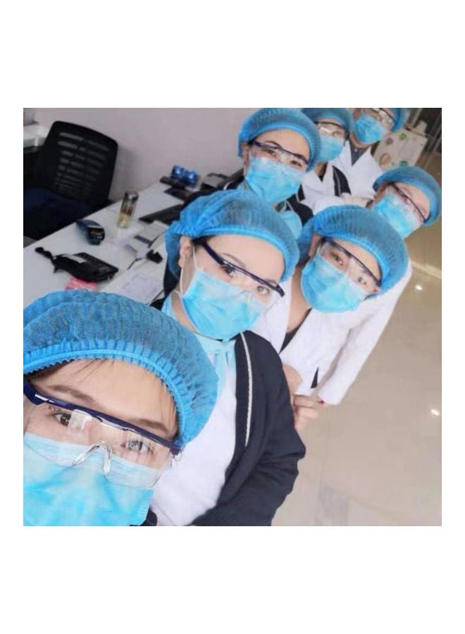 Generic Safety Goggles Adjustable Leg Protective Eye Glasses Work Lab Anti Fog Clear Lens Anti-droplets Goggles  Lenses Color:Black eyebrow anti-fog  - Image 2