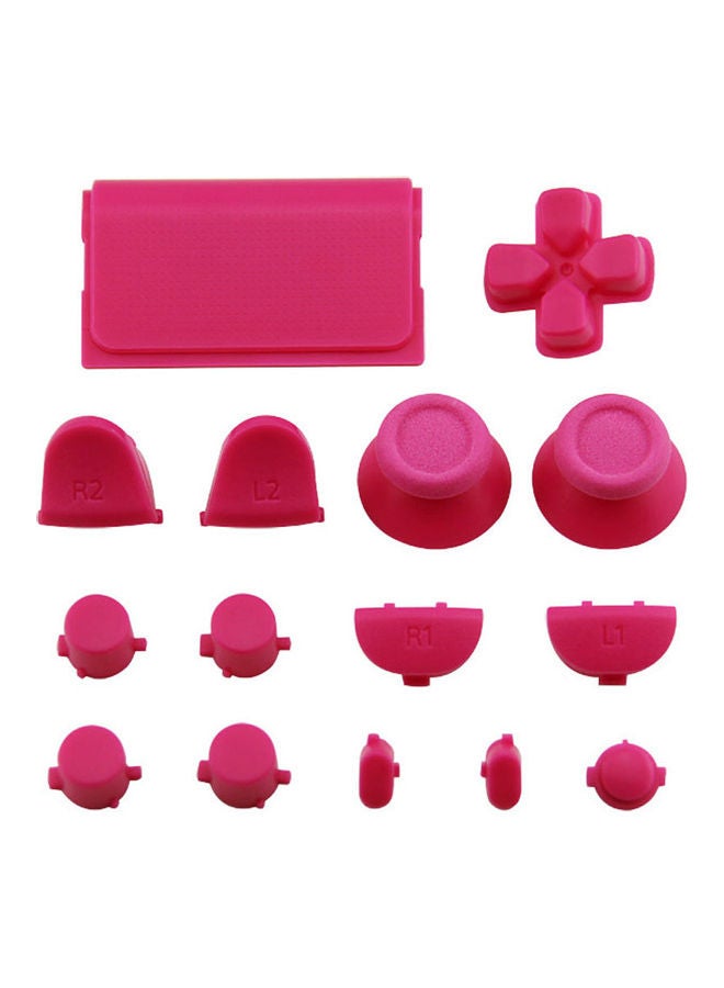 Generic - 15Pcs/Set Replacement Parts Solid Color Buttons Kit for PS4 Controller Gamepad - Image 1