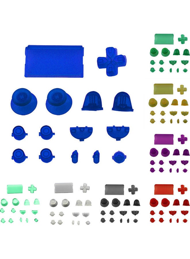 Generic - 15Pcs/Set Replacement Parts Solid Color Buttons Kit for PS4 Controller Gamepad - Image 1