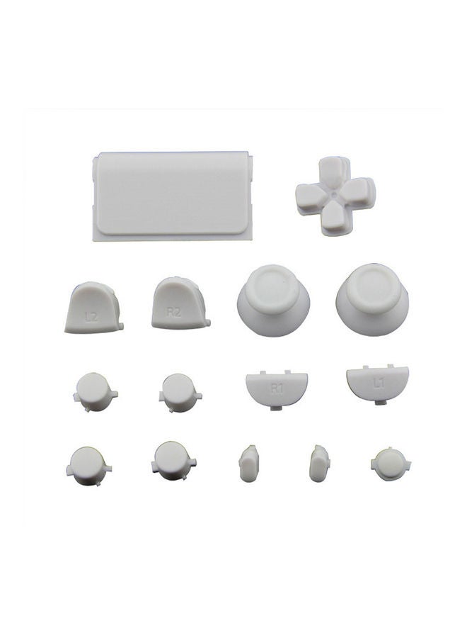 Generic - 15Pcs/Set Replacement Parts Solid Color Buttons Kit for PS4 Controller Gamepad - Image 1