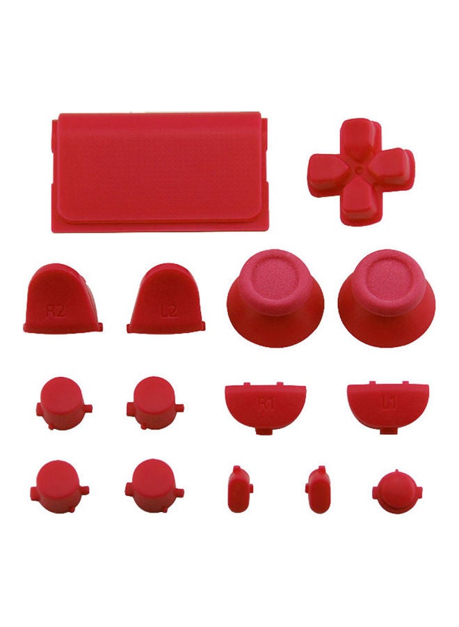 Generic - 15Pcs/Set Replacement Parts Solid Color Buttons Kit for PS4 Controller Gamepad - Image 1
