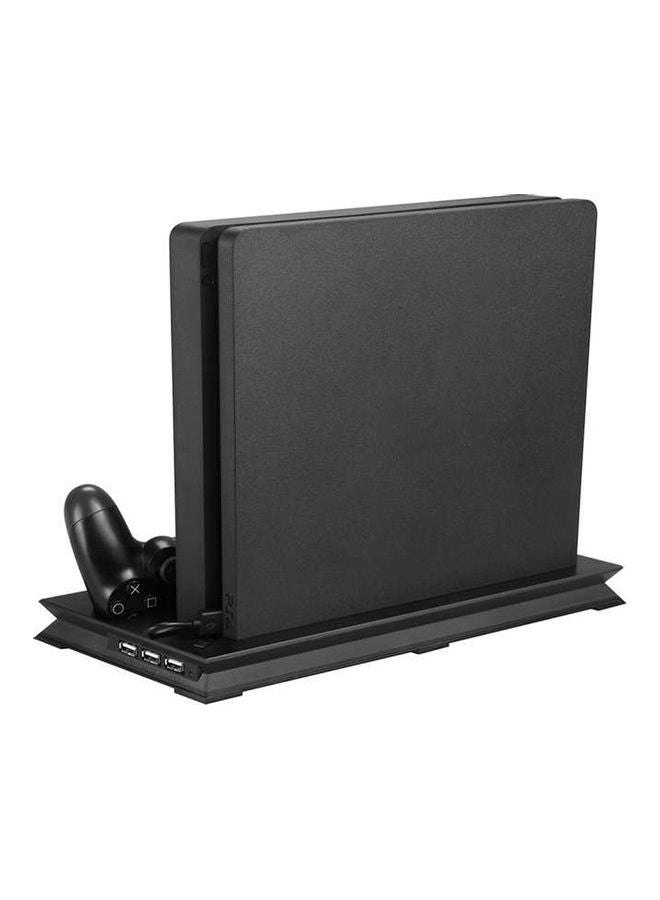 4 in 1 Dual Controller Charging Dock Cooling Fan Vertical Stand for PS4 Slim - wireless
