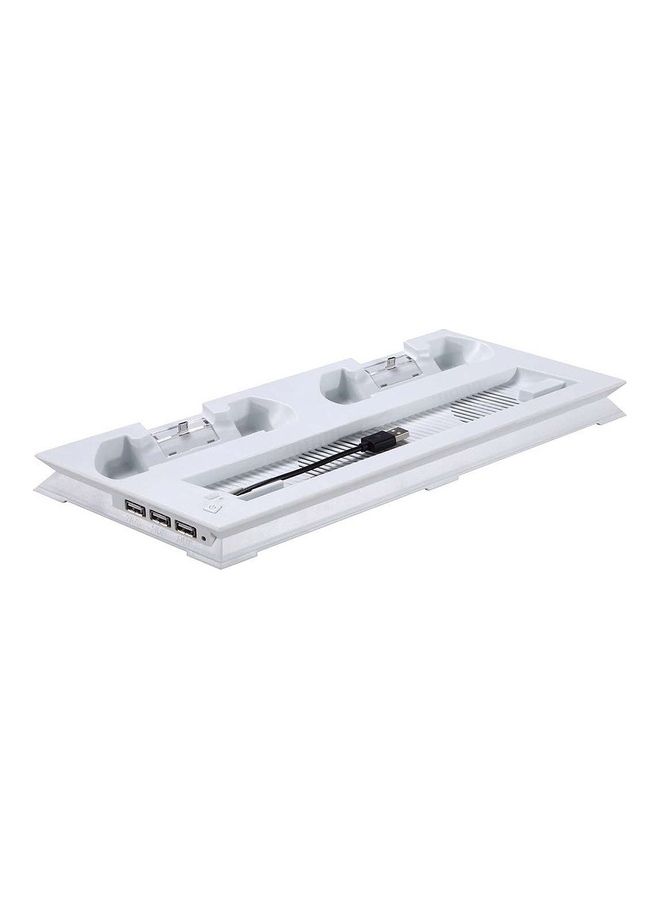 4 in 1 Dual Controller Charging Dock Cooling Fan Vertical Stand for PS4 Slim - wireless