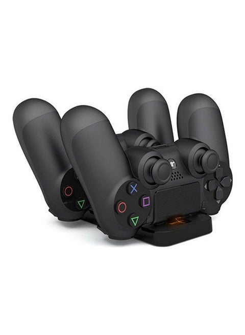 حامل قاعدة شاحن مزدوج مفيد لشحن أجهزة بلاي ستيشن (PS4) - لاسلكي