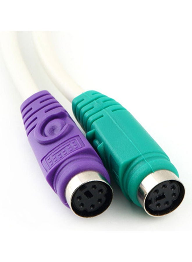 30cm USB Male to Dual PS/2 Female Converter Adapter Cable for Mouse Keyboard - Image 5