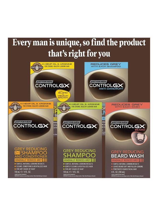 Just For Men - Control Gx Grey Reducing Beard Shampoo 118ml - Image 1