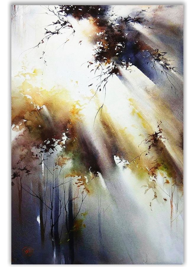 Fast Print Abstract Design Framed Vinyl Tableau Multicolor 120x80cm 