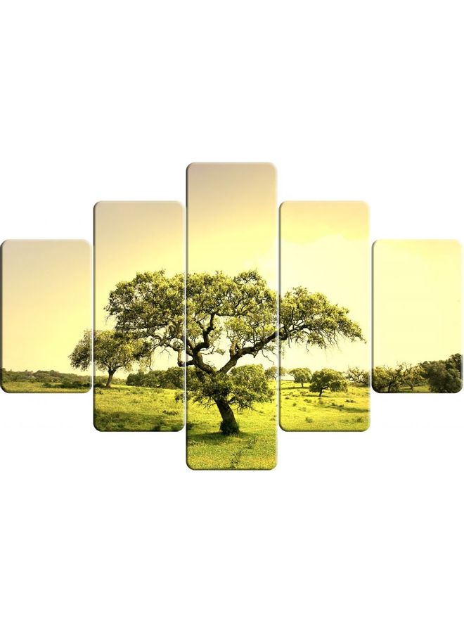 فاست برينت طقم تابلوه من الفينيل بتصميم المناظر الطبيعية والطبيعة مكون من 5 قطع متعدد الألوان 120x80سم