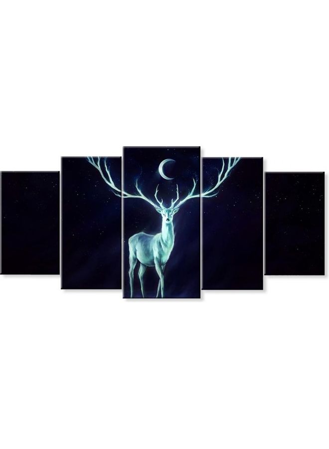 فاست برينت طقم تابلوه من الفينيل بتصميم معاصر مكون من 5 قطع متعدد الألوان 100x45سم