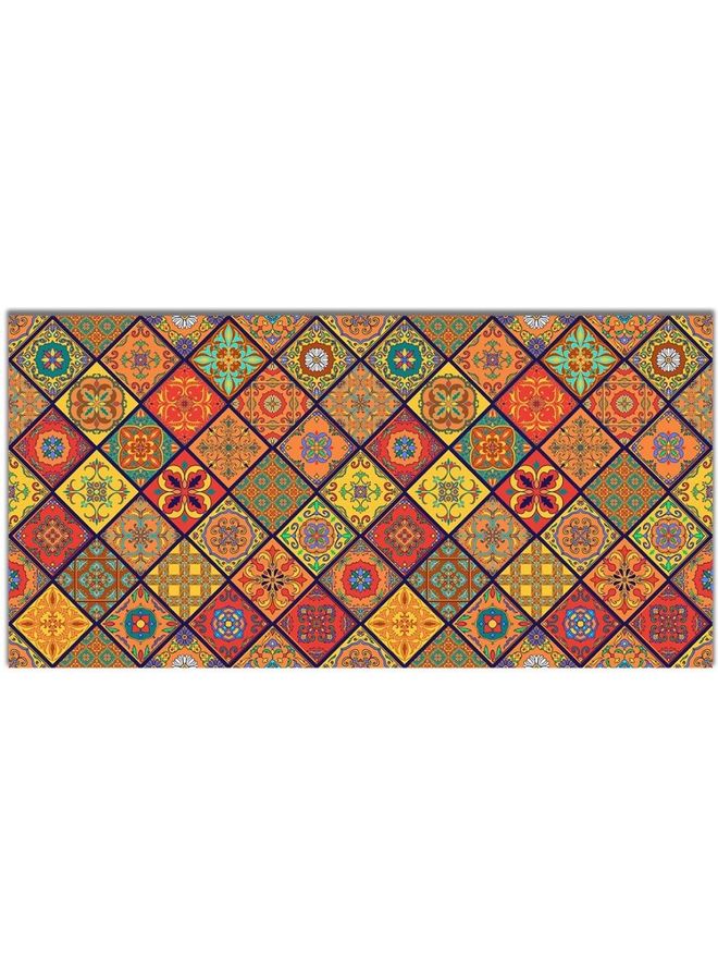 Fast Print Abstract Design Framed Vinyl Tableau Multicolor 140x70cm 