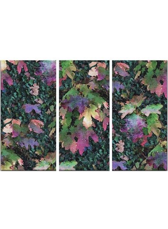 Fast Print 3-Piece Abstract Design Framed Vinyl Tableau Multicolor 100x60cm 
