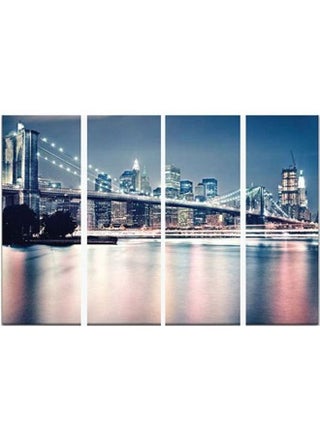 4-Piece Places Design Framed Vinyl Tableau Multicolor 150x80cm - v1604246923/N41718008A_1