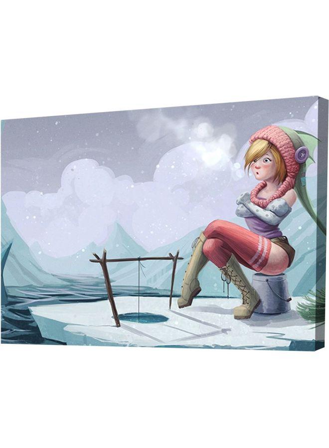 Fast Print Landscape & Nature Design Framed Vinyl Tableau Multicolor 100x70cm