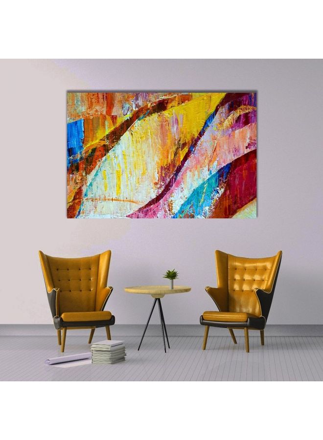 Fast Print Abstract Design Framed Vinyl Tableau Multicolor 70x100cm 