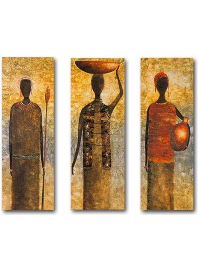 Fast Print People Design Framed Vinyl Tableau Multicolor 30x90cm