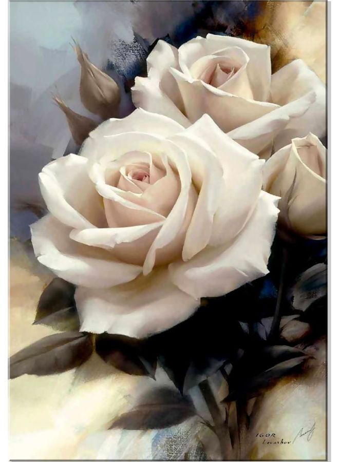 Fast Print Floral & Botanical Design Framed Vinyl Tableau Multicolor 65x95cm