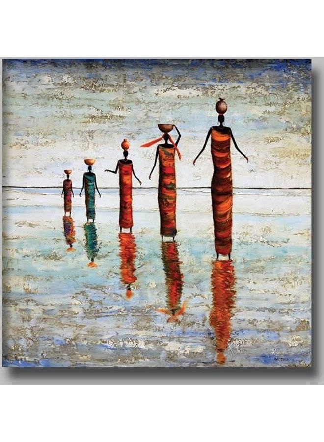 Fast Print Neo Classicism Design Framed Vinyl Tableau Multicolor