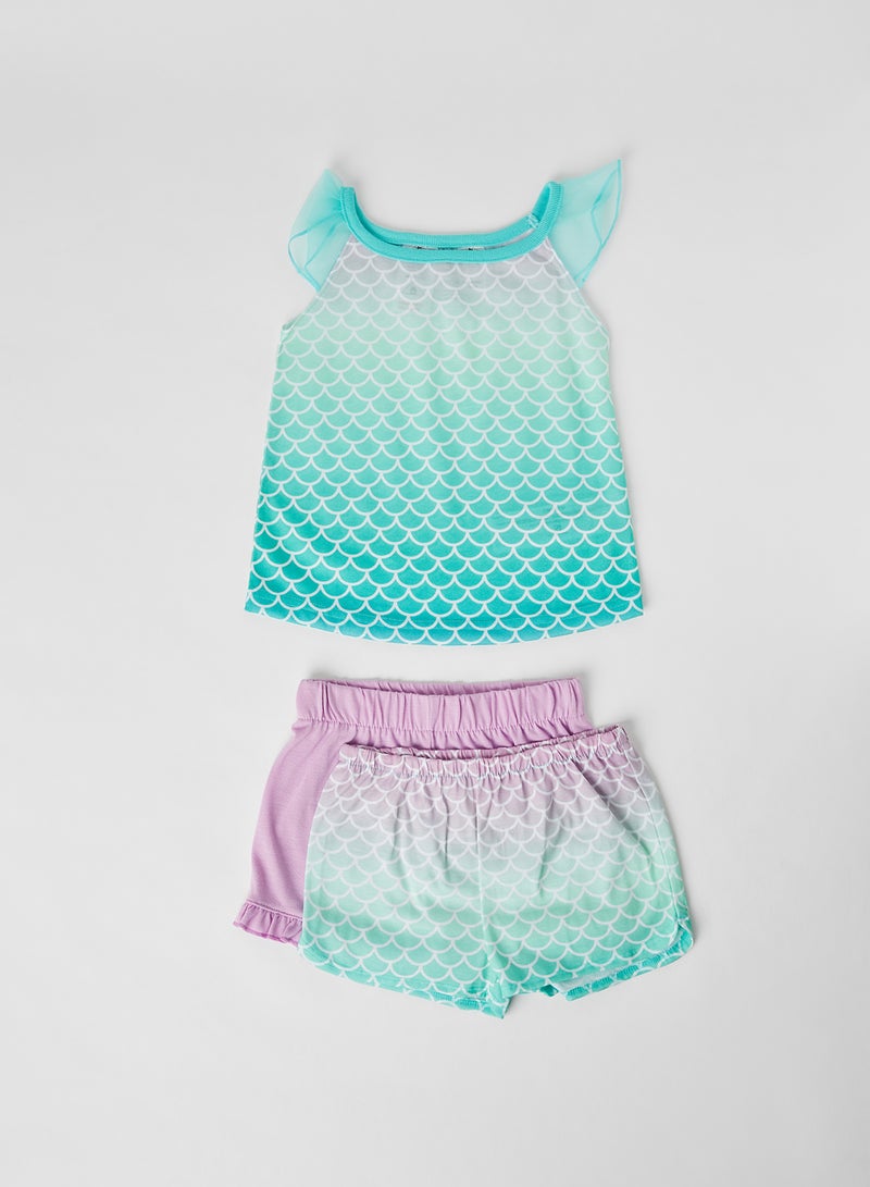 carter's 3 Pack Mermaid Top And Bottom Set Multicolour  - Image 1