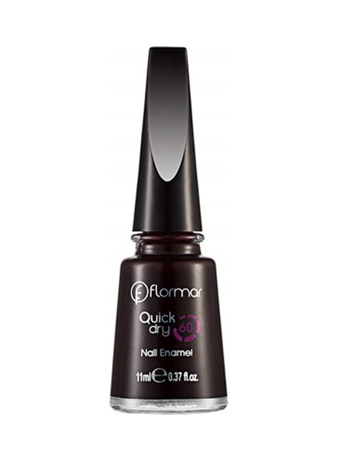 flormar Quick Dry Nail Enamel QD10 Black Minimalism - Image 1