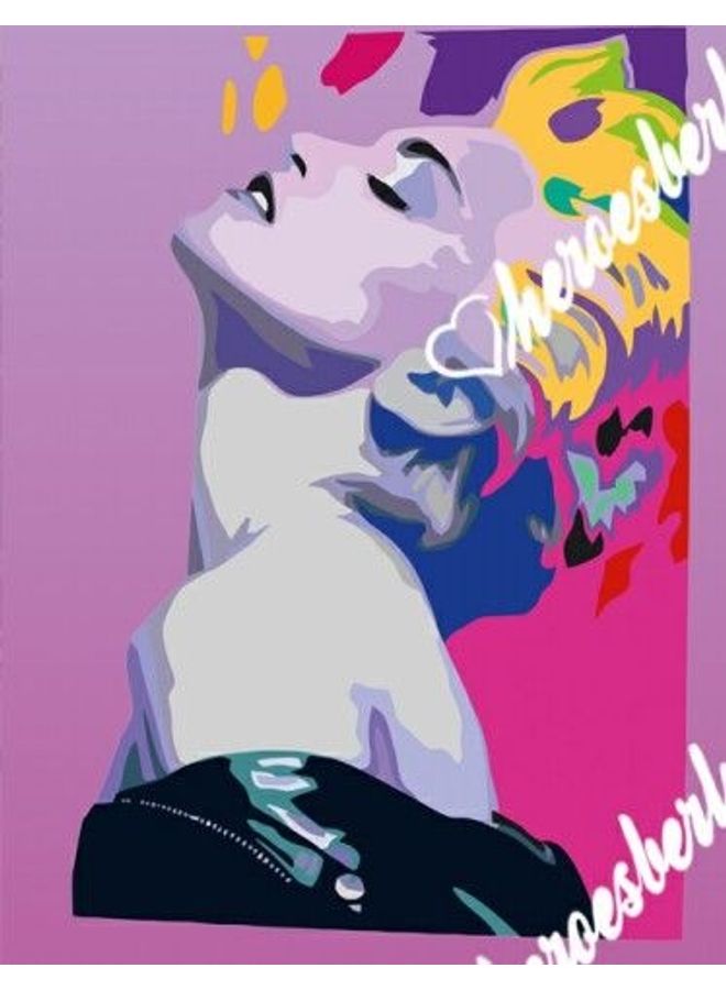 Fast Print Characters Design Framed Vinyl Tableau Multicolor 50x90cm