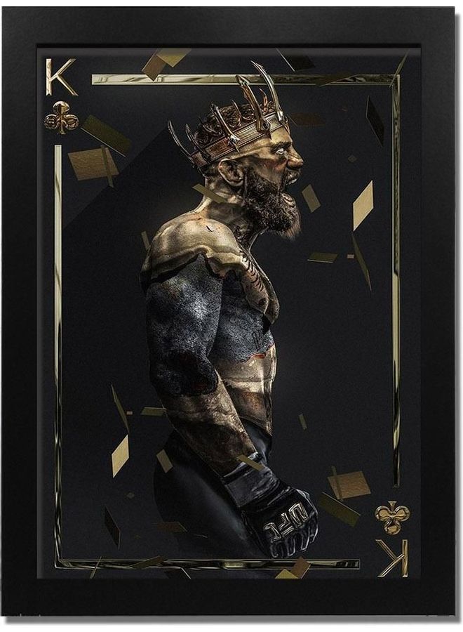 فاست برينت لوحة مصنوعة من الفينيل بإطار بتصميم مستوحى من العصور الوسطى متعدد الألوان 24x32سم