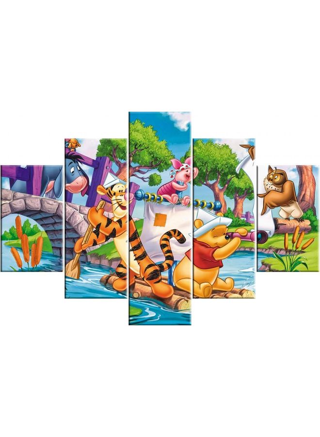 5-Piece Cartoon Design Framed Vinyl Tableau Multicolor 120x80cm