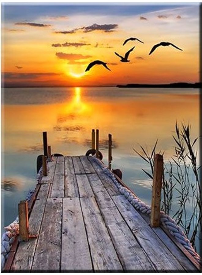 Fast Print Landscape & Nature Design Framed Vinyl Tableau Multicolor 70x50cm 