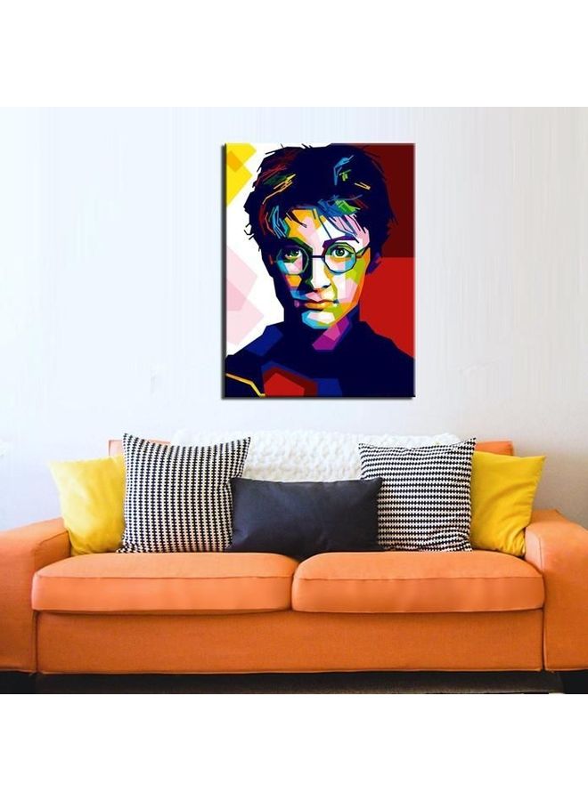 فاست برينت لوحة فنية من الفينيل بإطار بتصميم معاصر متعدد الألوان 60x90سم