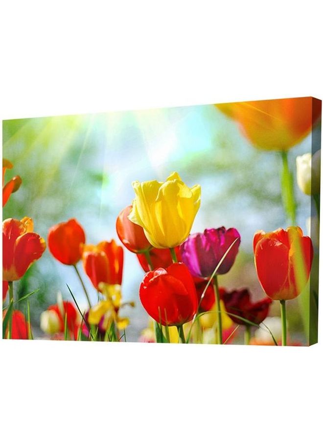 Fast Print Landscape & Nature Design Framed Vinyl Tableau Multicolor 70x50cm 