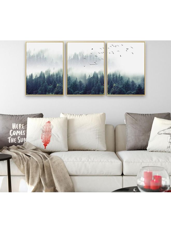Fast Print Landscape And Nature Design Framed Vinyl Tableau Multicolor 50x40cm 