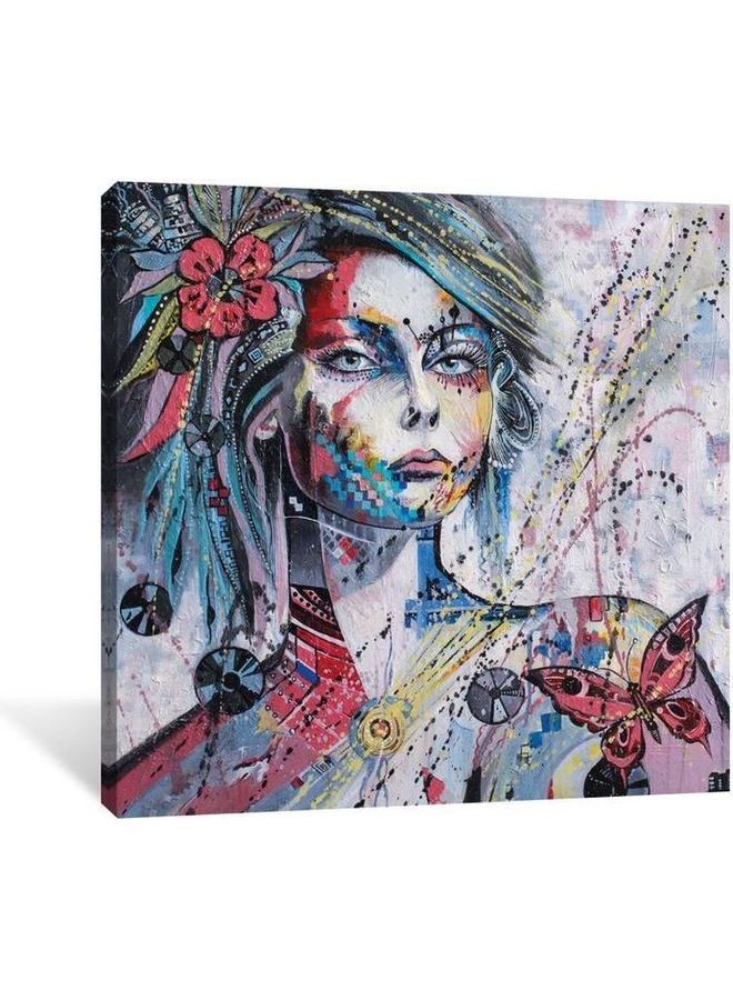 Antique Prints Design Framed Vinyl Tableau Multicolor 60x60cm