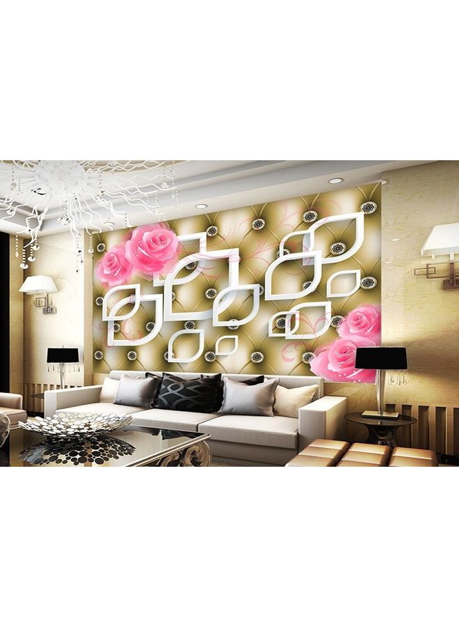 لوحة فينيل بتصميم ثلاثي الأبعاد متعدد الألوان 94x185سم