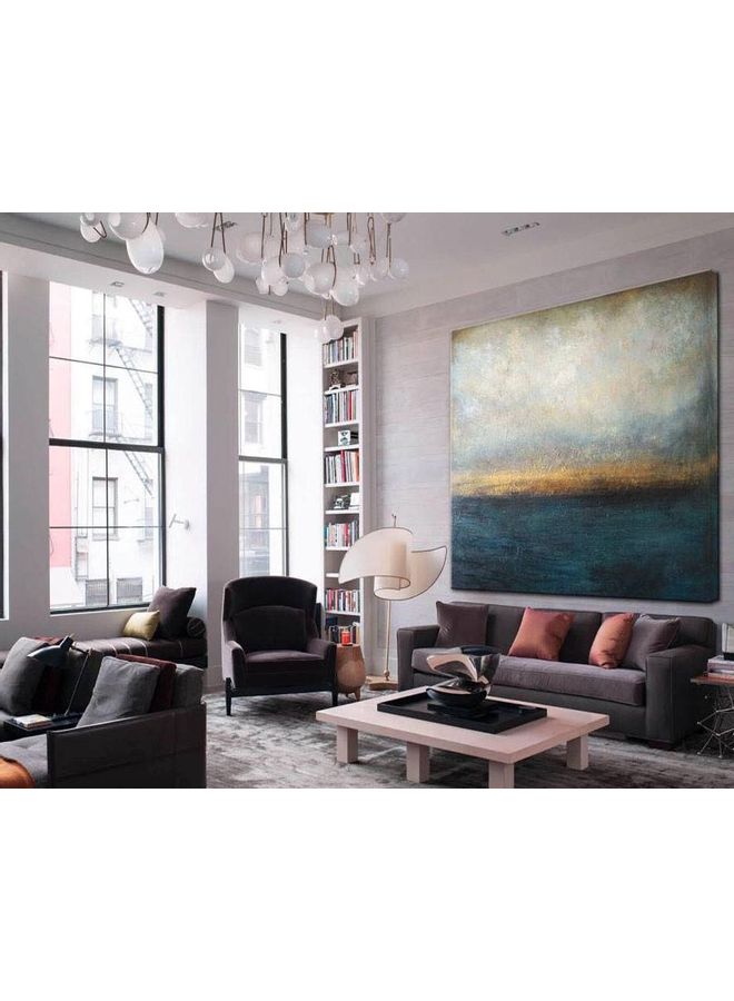 لوحة فينيل بتصميم معماري متعدد الألوان 180x180سم