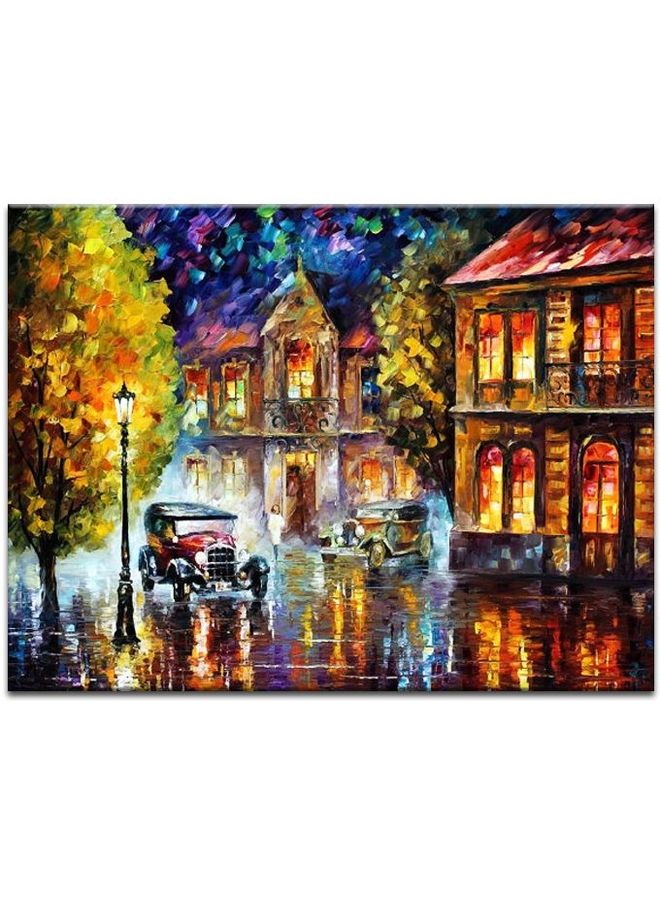 فاست برينت لوحة فنية بإطار من الفينيل بتصميم منظر طبيعي متعدد الألوان 180x180سم