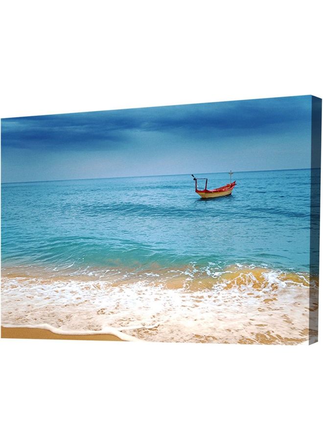 فاست برينت لوحة فنية بإطار من الفينيل بتصميم منظر طبيعي متعدد الألوان 100x70سم