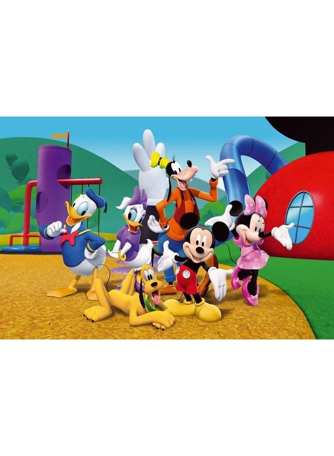 Cartoon Design Framed Vinyl Tableau Multicolor 62x70cm