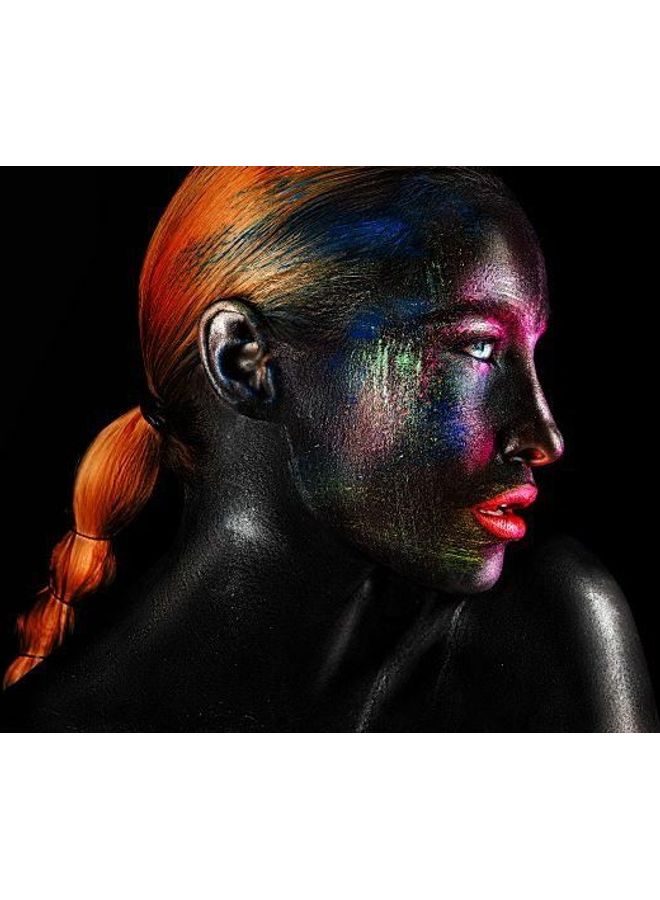 Fast Print Modern Design Framed Vinyl Tableau Multicolor 100x70cm