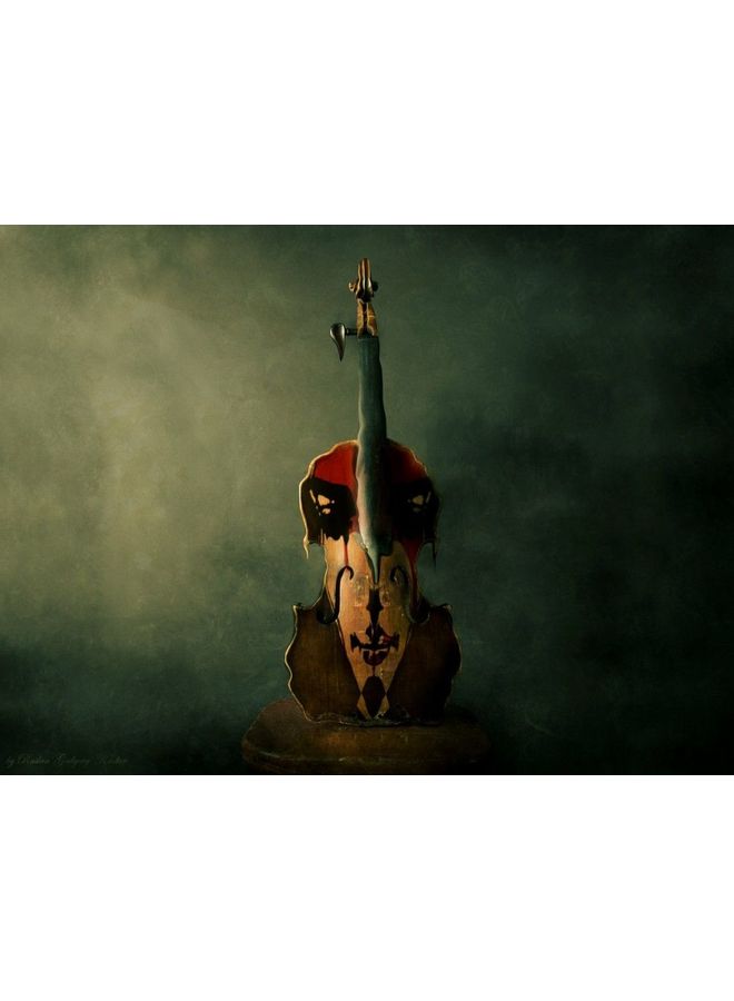 Musical Design Framed Vinyl Tableau Multicolor 60x20cm