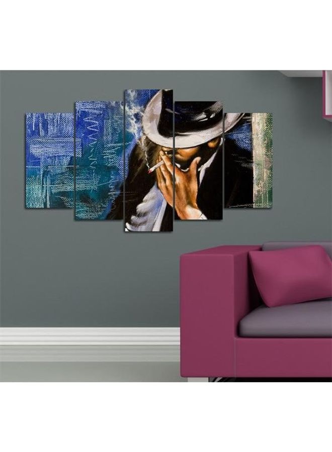 Fast Print 5-Piece Characters Design Framed Vinyl Tableau Multicolor 100x60cm