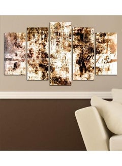 Fast Print 5-Piece Abstract Design Framed Vinyl Tableau Multicolor 100x60cm 