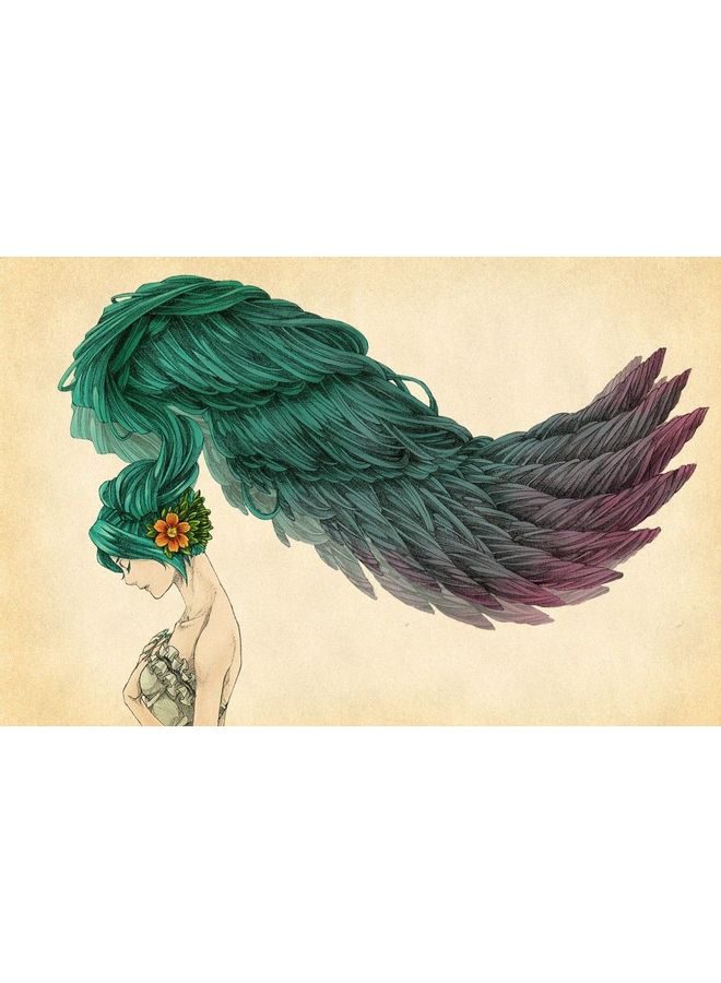 Fast Print cartoon Design Framed Vinyl Tableau Multicolor 60x25cm