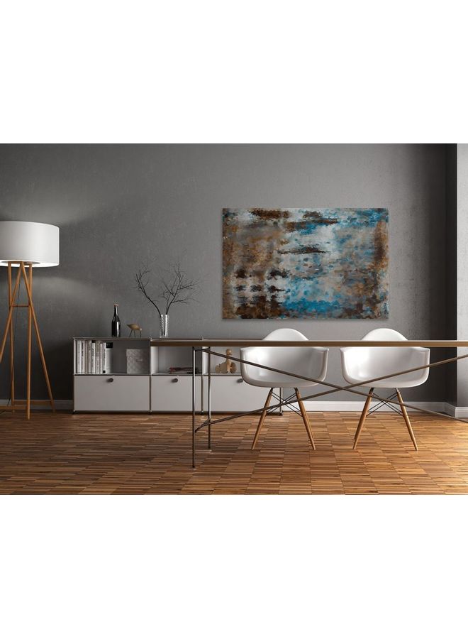 Fast Print Abstract Design Framed Vinyl Tableau Multicolor 180x180cm 
